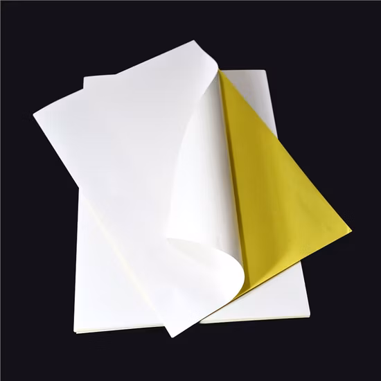 Papel revestido fundido mate de 80 g/adhesivo termofusible/papel de liberación de silicona amarillo de 88 g