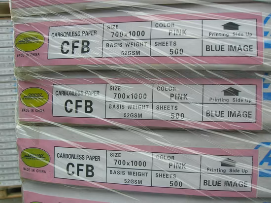 Papel de autocopia sin carbón NCR, blanco y en color, 48 GSM